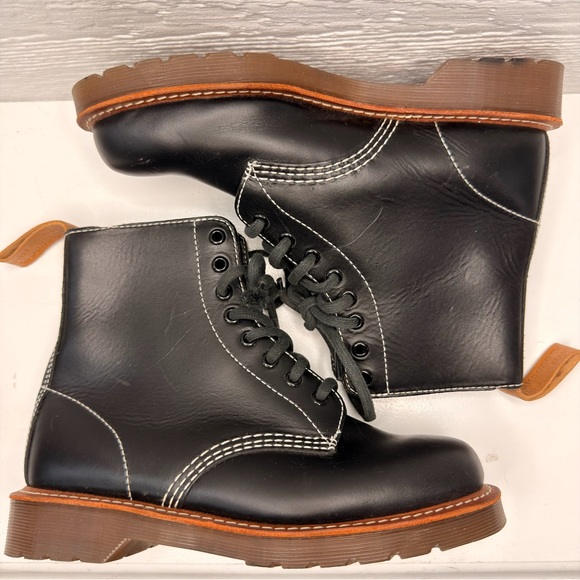 Dr. Martens James AirWair Smooth Leather  Combat Moto Boots Men’s 7 Women’s 8 - Picture 7 of 10